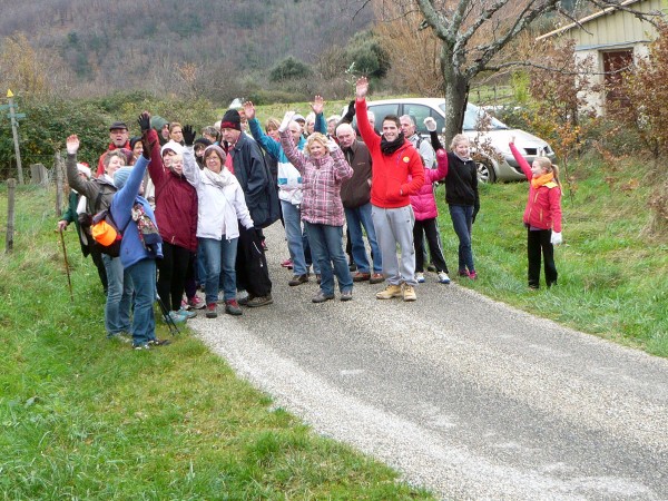 Les marcheurs à mi-chemin